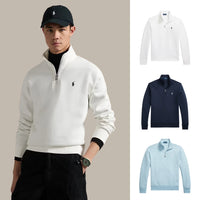 Kaufen Sie 1, erhalten Sie 3 – Bluse mit Verschluss - Weiß • Aviatorblau • Heideblau / S