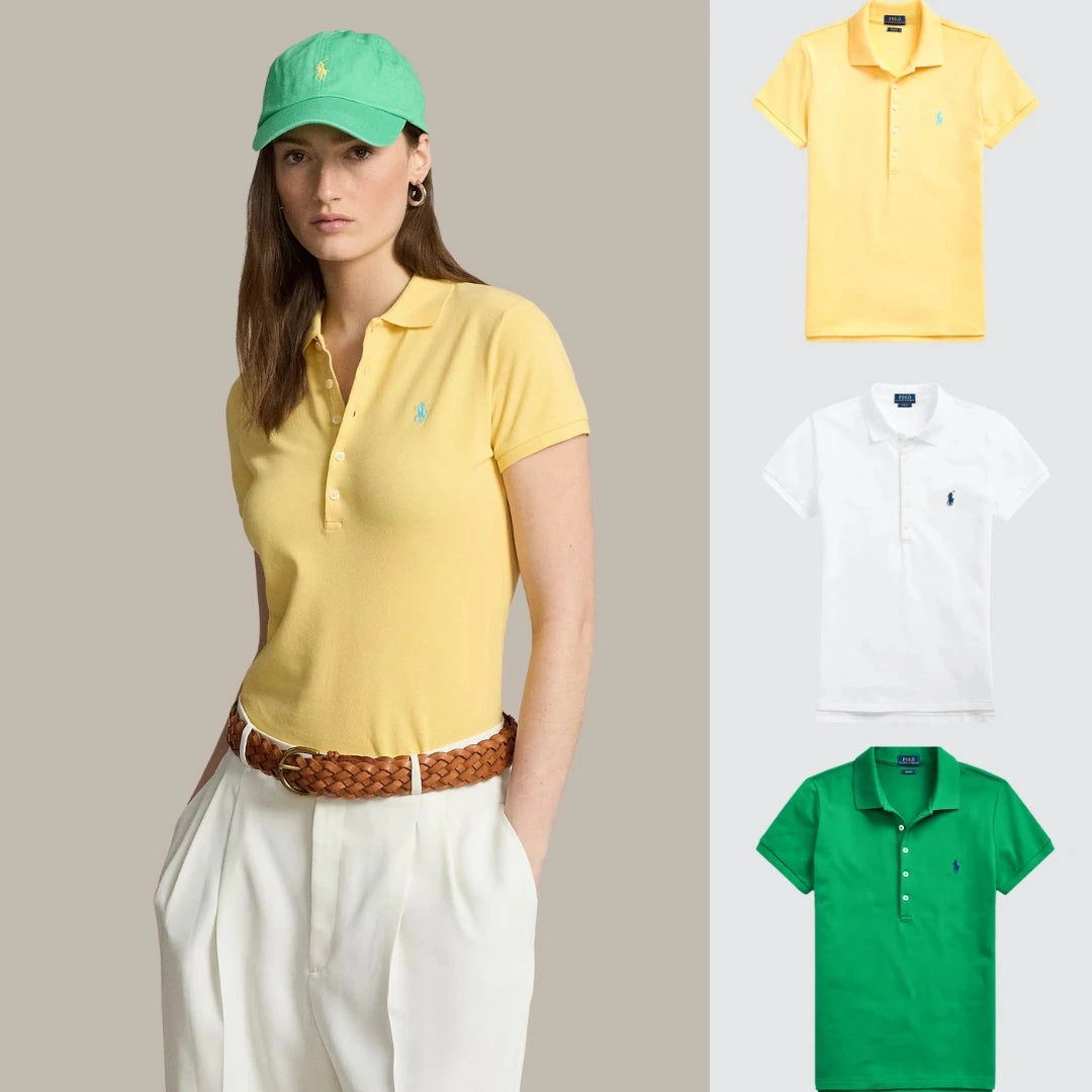 Kaufen Sie 1, erhalten Sie 3! Polo-Shirt-Set aus Piqué-Baumwolle